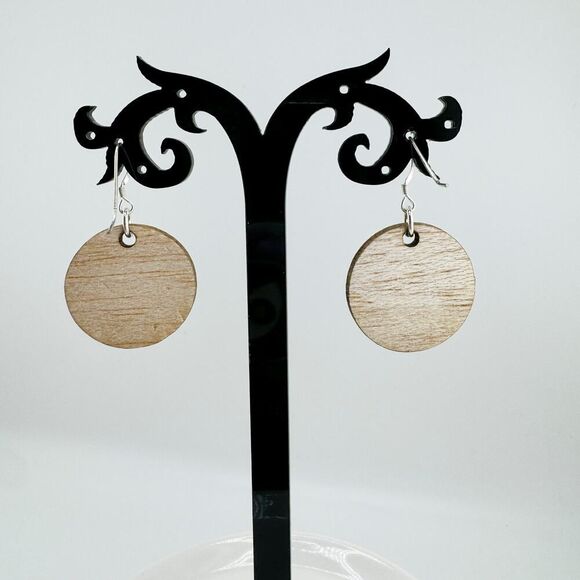 Vintage Handmade Wooden Bird Earrings 80s Cottagecore Nature Inspired Artisan - Picture 6 of 8
